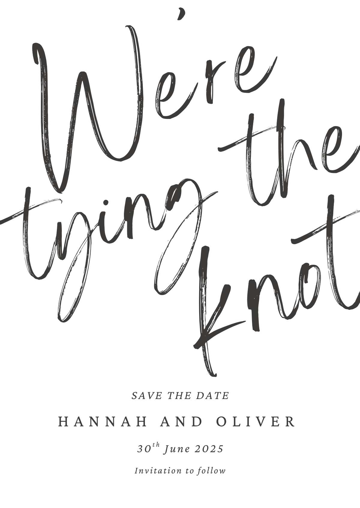 'We're Tying the Knot' - Save-the-date
