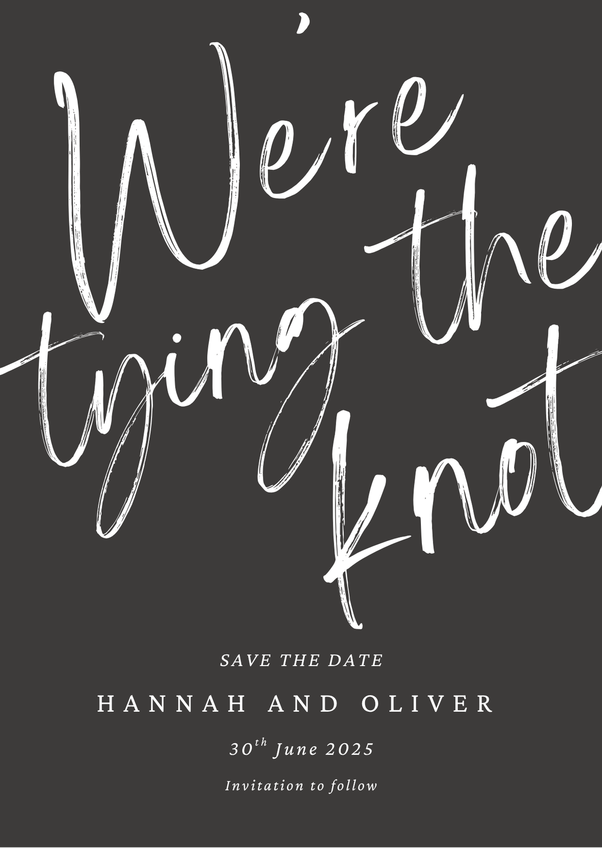 'We're Tying the Knot' - Save-the-date